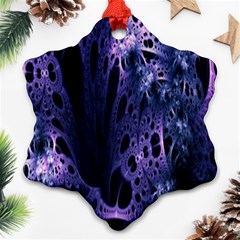 Fractal Web Snowflake Ornament (two Sides) by Sparkle