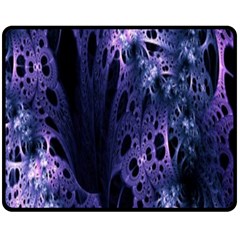 Fractal Web Double Sided Fleece Blanket (medium)  by Sparkle