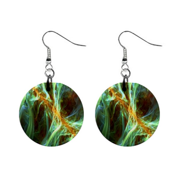 Abstract Illusion Mini Button Earrings