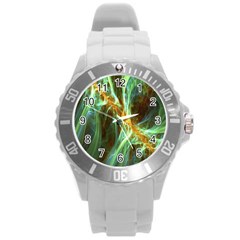 Abstract Illusion Round Plastic Sport Watch (l)