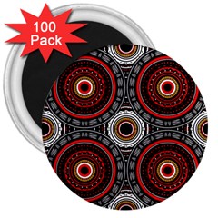 Tribal Aztec Mandala Art 3  Magnets (100 Pack) by tmsartbazaar