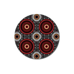 Tribal Aztec Mandala Art Magnet 3  (round) by tmsartbazaar