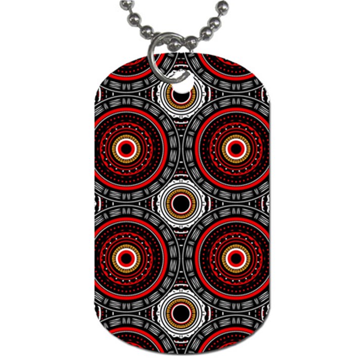 Tribal Aztec Mandala Art Dog Tag (One Side)