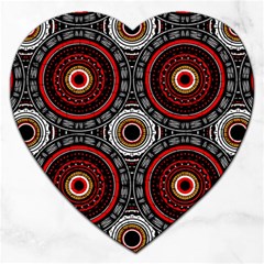 Tribal Aztec Mandala Art Jigsaw Puzzle (heart) by tmsartbazaar