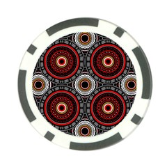 Tribal Aztec Mandala Art Poker Chip Card Guard (10 Pack) by tmsartbazaar