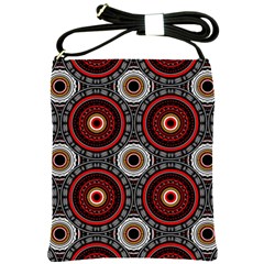 Tribal Aztec Mandala Art Shoulder Sling Bag by tmsartbazaar