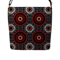 Tribal Aztec Mandala Art Flap Closure Messenger Bag (L)