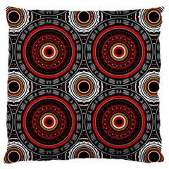 Tribal Aztec Mandala Art Large Flano Cushion Case (two Sides) by tmsartbazaar