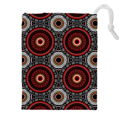 Tribal Aztec Mandala Art Drawstring Pouch (4xl) by tmsartbazaar