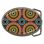 Aztec Multicolor Mandala Belt Buckles Front