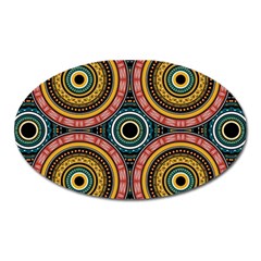 Aztec Multicolor Mandala Oval Magnet by tmsartbazaar