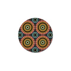 Aztec Multicolor Mandala Golf Ball Marker (4 Pack) by tmsartbazaar