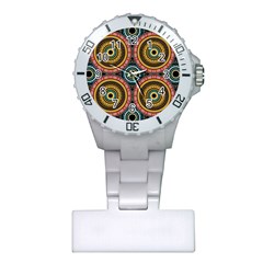 Aztec Multicolor Mandala Plastic Nurses Watch by tmsartbazaar