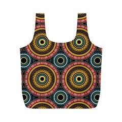 Aztec Multicolor Mandala Full Print Recycle Bag (m) by tmsartbazaar