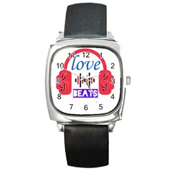 Coolbreez Love  Square Metal Watch by Skirfan