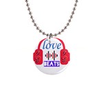 Coolbreez love  1  Button Necklace Front