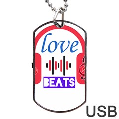 Coolbreez Love  Dog Tag Usb Flash (one Side)