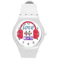 Coolbreez Love  Round Plastic Sport Watch (m) by Skirfan