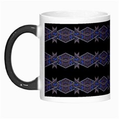 Dark Ornate Nouveau Striped Print Morph Mugs by dflcprintsclothing