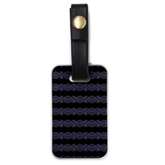 Dark Ornate Nouveau Striped Print Luggage Tag (one Side) by dflcprintsclothing