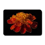 Marigold on Black Small Doormat  24 x16  Door Mat