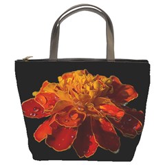 Marigold On Black Bucket Bag by MichaelMoriartyPhotography