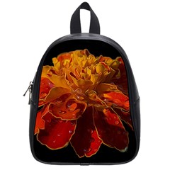 Marigold On Black School Bag (small) by MichaelMoriartyPhotography