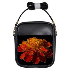 Marigold On Black Girls Sling Bag by MichaelMoriartyPhotography