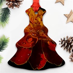 Marigold On Black Christmas Tree Ornament (two Sides)