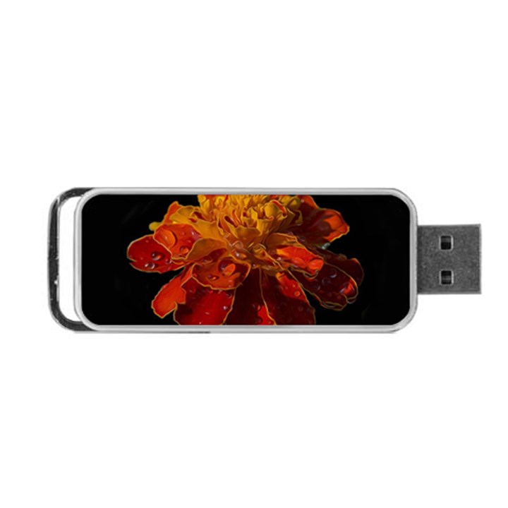 Marigold on Black Portable USB Flash (One Side)