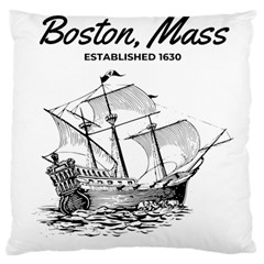 Boston  Mass Large Flano Cushion Case (one Side)