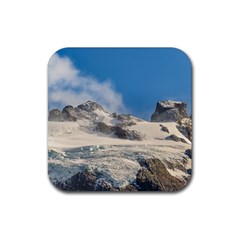 Snowy Andes Mountains, Patagonia - Argentina Rubber Coaster (square)  by dflcprintsclothing