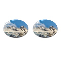 Snowy Andes Mountains, Patagonia - Argentina Cufflinks (oval) by dflcprintsclothing