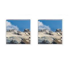 Snowy Andes Mountains, Patagonia - Argentina Cufflinks (square)