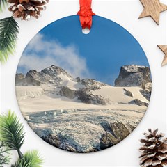 Snowy Andes Mountains, Patagonia - Argentina Round Ornament (two Sides)