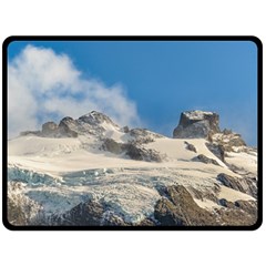 Snowy Andes Mountains, Patagonia - Argentina Fleece Blanket (large) 