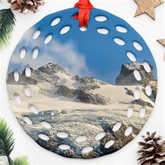 Snowy Andes Mountains, Patagonia - Argentina Ornament (round Filigree) by dflcprintsclothing