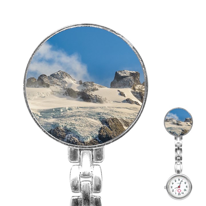 Snowy Andes Mountains, Patagonia - Argentina Stainless Steel Nurses Watch