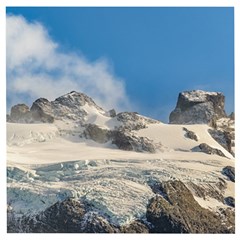 Snowy Andes Mountains, Patagonia - Argentina Wooden Puzzle Square by dflcprintsclothing