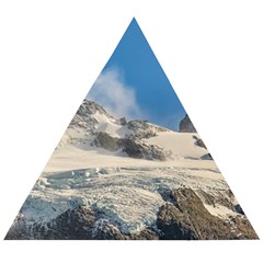 Snowy Andes Mountains, Patagonia - Argentina Wooden Puzzle Triangle