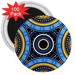 Tribal Zentangle Art 3  Magnets (100 Pack) by tmsartbazaar