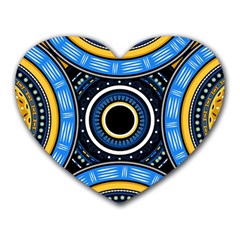 Tribal Zentangle Art Heart Mousepads by tmsartbazaar