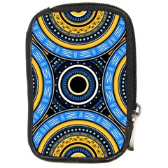 Tribal Zentangle Art Compact Camera Leather Case by tmsartbazaar