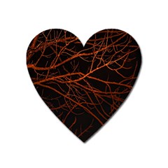 Dark Forest Scene Print Heart Magnet