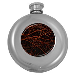 Dark Forest Scene Print Round Hip Flask (5 Oz) by dflcprintsclothing