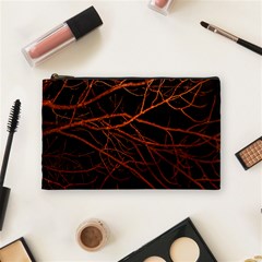 Dark Forest Scene Print Cosmetic Bag (medium)