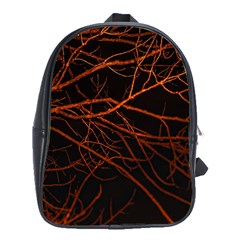 Dark Forest Scene Print School Bag (xl) by dflcprintsclothing