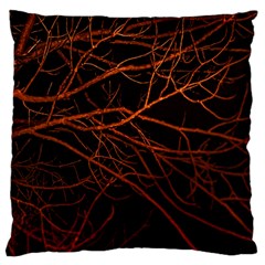 Dark Forest Scene Print Large Flano Cushion Case (one Side) by dflcprintsclothing