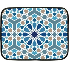 Arabic Geometric Design Pattern  Double Sided Fleece Blanket (mini)  by LoolyElzayat