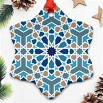 Arabic Geometric Design Pattern  Snowflake Ornament (Two Sides) Back